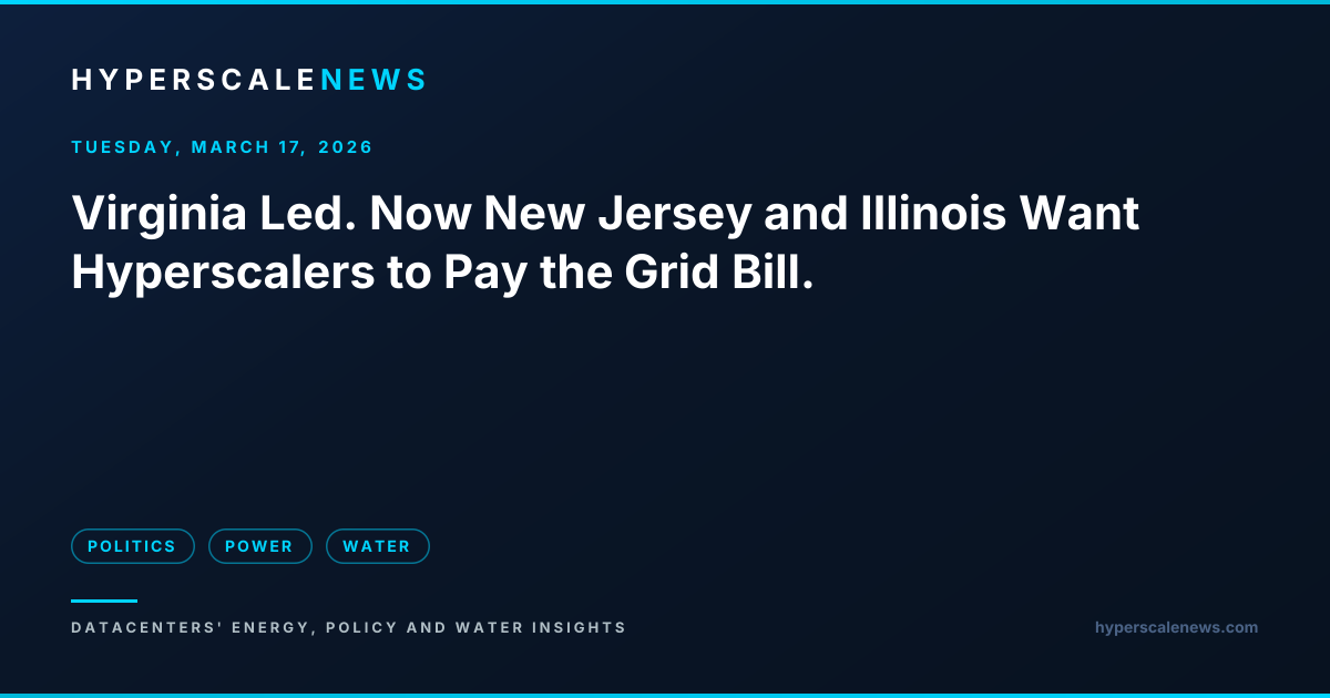 Virginia Led. Now New Jersey and Illinois Want Hyperscalers to Pay the ...